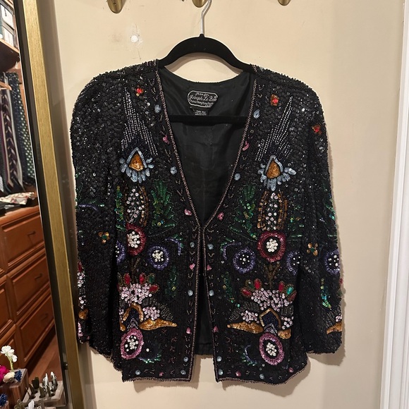 VINTAGE Beaded Sequin Jacket by Joseph Le Bon - Picture 1 of 6